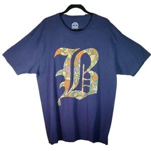 Red Bull Records Blue Graphics Tee Shirt Top Sz XL